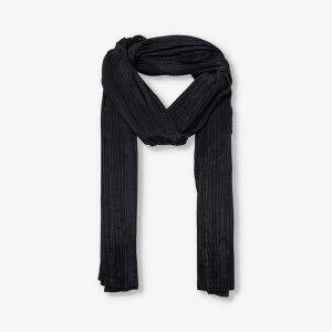 Базовый вязаный шарф со складками , черный Pleats Please Issey Miyake