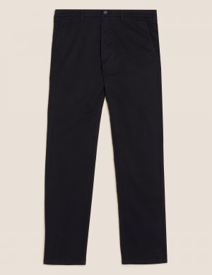 Зауженные эластичные брюки чинос , темно-синий Marks & Spencer