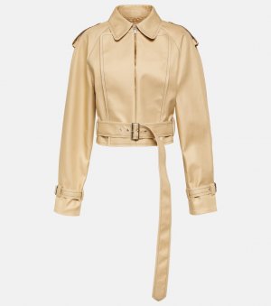 Укороченная куртка из хлопкового габардина , бежевый Victoria Beckham