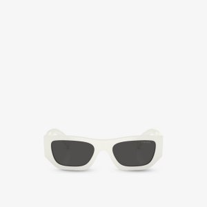Солнцезащитные очки PR A01S в форме подушки из ацетата , белый Prada