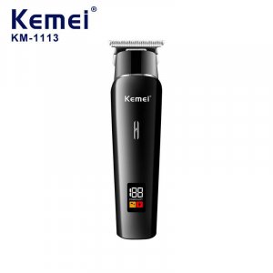 KM-1113 светодиодные парикмахерские машинки, перезаряжаемый триммер для волос, USB, низкий уровень шума, профессиональная беспроводная портативная мужская машинка стрижки волос Kemei