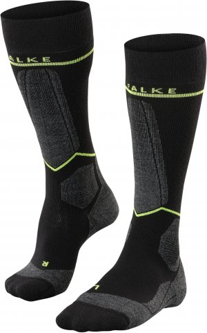 Лыжные носки до колена SK Energizing Wool W4 , цвет Black/Lightning Falke