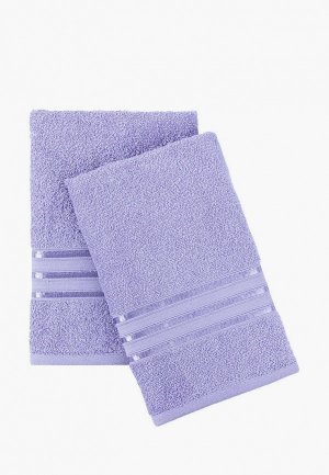 Комплект полотенец Унисон Элегант 50х90 см. Цвет: фиолетовый