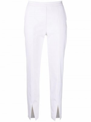 Slit-detail tailored trousers Genny. Цвет: белый