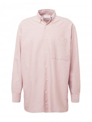 Рубашка на пуговицах стандартного кроя TOPMAN, розовый Topman