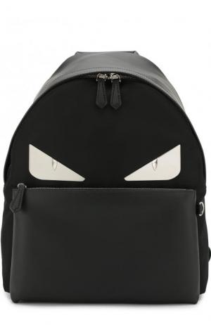 Текстильный рюкзак с отделкой Bag Bugs Fendi. Цвет: черный