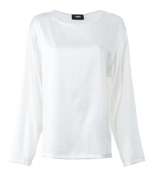 Блуза из шелка FERMAS. Цвет: белый
