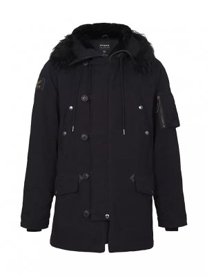 Летное пальто с отделкой из овчины для сноркелинга , черный Avirex