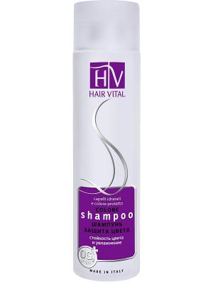 Шампунь Защита Цвета 250мл Hair Vital. Цвет: фиолетовый, белый