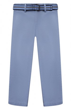 Хлопковые брюки Polo Ralph Lauren. Цвет: голубой