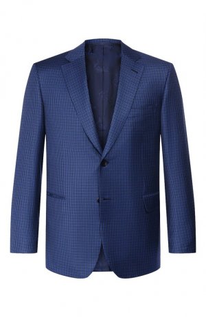 Шерстяной пиджак Brioni. Цвет: синий
