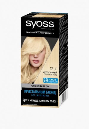 Краска для волос Syoss Color 12-0 Интенсивный осветлитель. Цвет: белый