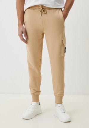 Брюки спортивные Calvin Klein Jeans. Цвет: бежевый