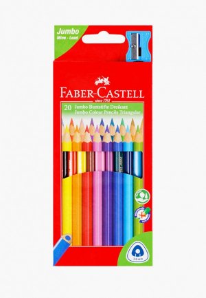 Набор карандашей Faber-Castell Jumbo, цветные, трехгранные, утолщенные, 20 цв.. Цвет: разноцветный