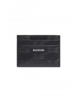 Футляр для карт с тиснением Monogram в коробке , черный Balenciaga