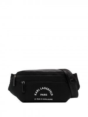 Поясная сумка Rue St Guillaume с принтом Karl Lagerfeld. Цвет: черный