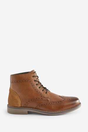 Мужские кожаные туфли-броги, коричневый Frank Wright