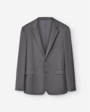 Мужской пиджак с воротником лацканами серого цвета , серый Adolfo Dominguez