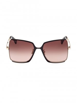Квадратные солнцезащитные очки Weho 58 мм , золотой Max Mara