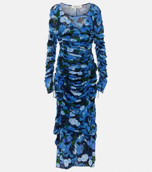 Платье миди corinne из сетки с принтом Diane Von Furstenberg, синий Furstenberg