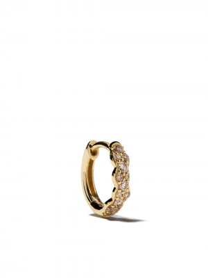 Серьга-кольцо Mini Interstellar из желтого золота с бриллиантами Astley Clarke. Цвет: золотистый