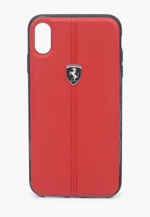 Чехол для iPhone Ferrari XS Max, Heritage W Leather Red. Цвет: красный