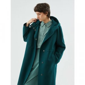 Пальто реглан , размер 44, зеленый Pompa. Цвет: зеленый