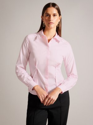 Приталенная рубашка Kayteii с открытыми швами , розовый свет Ted Baker