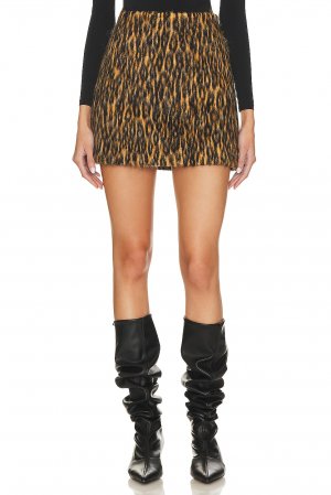Юбка мини Cheetah, цвет Beige & Black MSGM