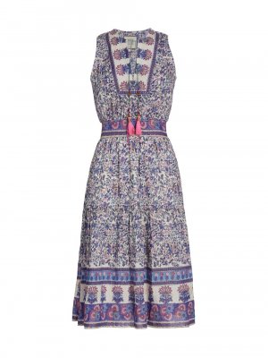 Платье-миди Emily из шелка и хлопка , фиолетовый Bell