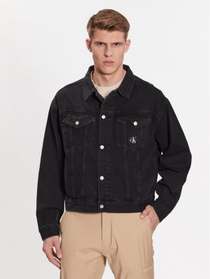 Джинсовая куртка стандартного кроя, черный Calvin Klein