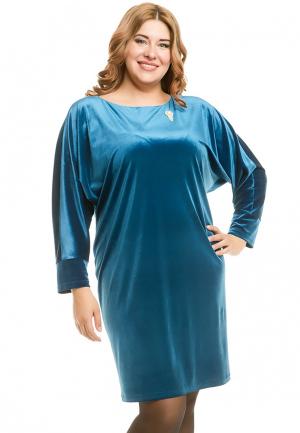 Платье Luxury Plus. Цвет: голубой