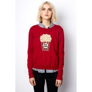 Пуловер с круглым вырезом из тонкого трикотажа COMPANIA FANTASTICA. Цвет: красный