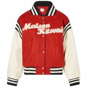 Куртка Maison Kitsune Varsity, цвет Burnt Red Kitsuné