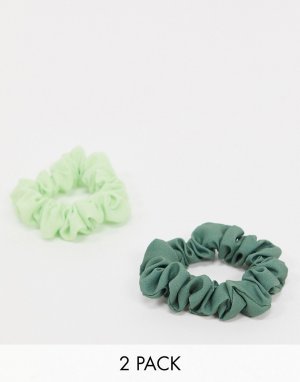Две резинки для волос (цвета хаки/мятная) -Зеленый Weekday