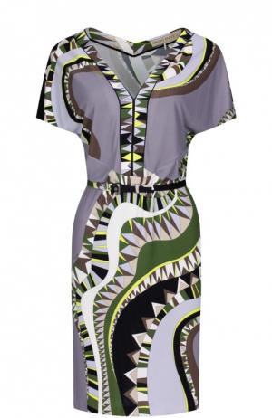 Платье джерси с поясом Emilio Pucci. Цвет: зеленый