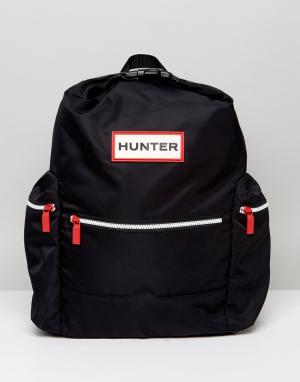 Черный рюкзак с логотипом Hunter. Цвет: черный