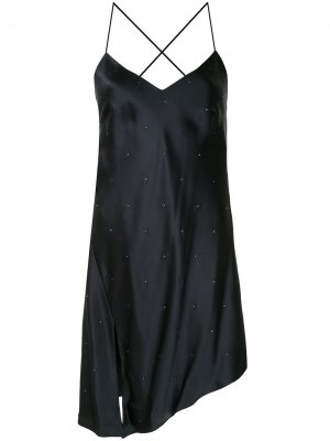 Коктейльное платье со стразами Michelle Mason. Цвет: черный