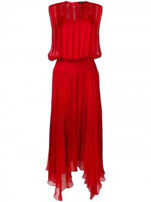 Плиссированное платье без рукавов Irina Schrotter. Цвет: красный