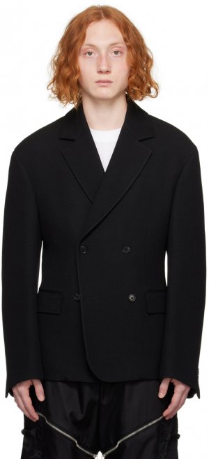 Черный двубортный пиджак Off-White