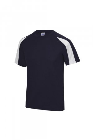 Простая спортивная футболка с контрастным принтом , темно-синий Just Cool