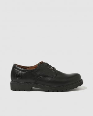 Черные мужские туфли на шнуровке , черный Panama Jack