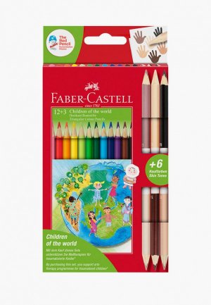 Набор карандашей Faber-Castell Дети мира, цветные, трехгранные, 18 цв.. Цвет: разноцветный