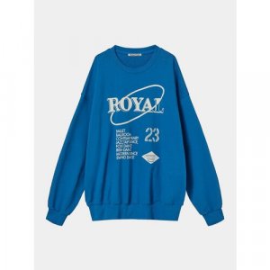 Свитшот Royal Letter Sweatshirt, размер M, синий TheOpen Product. Цвет: синий