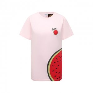 Хлопковая футболка x Paulas Ibiza Loewe. Цвет: розовый