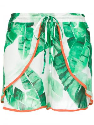 Foliage print shorts Brigitte. Цвет: зелёный