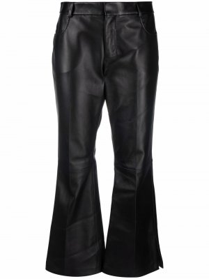 Укороченные расклешенные брюки AMI Paris. Цвет: черный