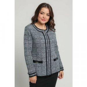 Пиджак , размер 48, синий, серый Текстильная Мануфактура. Цвет: синий/серый