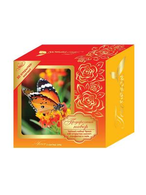 Чайный набор  Красный: 3D открытка-магнит, салфетка и чай Tipson Ceylon №1 OPA. Цвет: красный