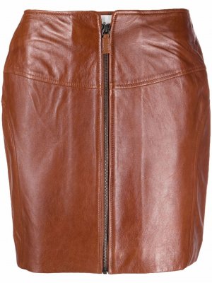 Кожаная юбка Melba Ba&Sh. Цвет: коричневый